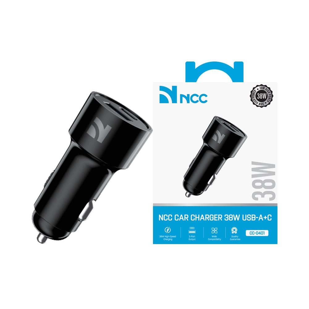 38W Dual Port Fast Car Charger